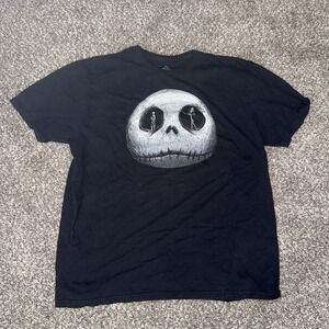 Disney's Tim Burton's The Night Before Christmas T-Shirt Mens L Black Graphic